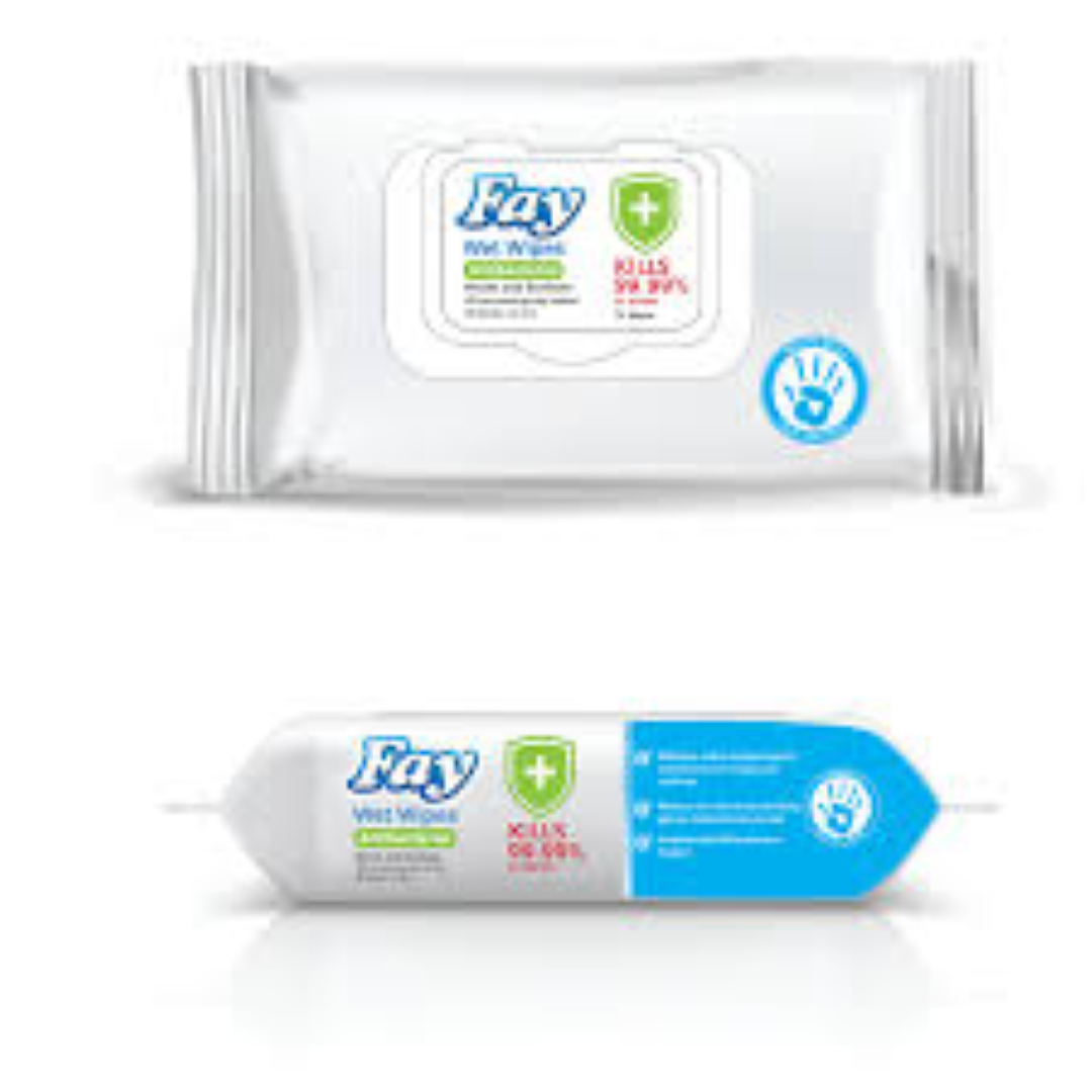 FAY ANTIBACTERIAL WET WIPES 72S
